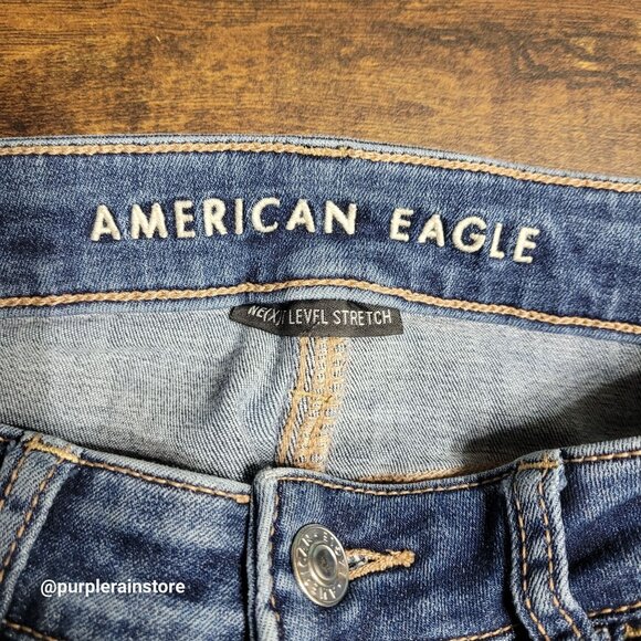 American Eagle Jeans 2 R Jegging Super Hi Rise Next Level Stretch Medium Wash - Picture 4 of 13